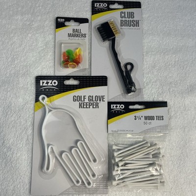 Golf Accessories / Gift Set - Glove Keeper Club Brush 50 Tees Ball Markers Izzy