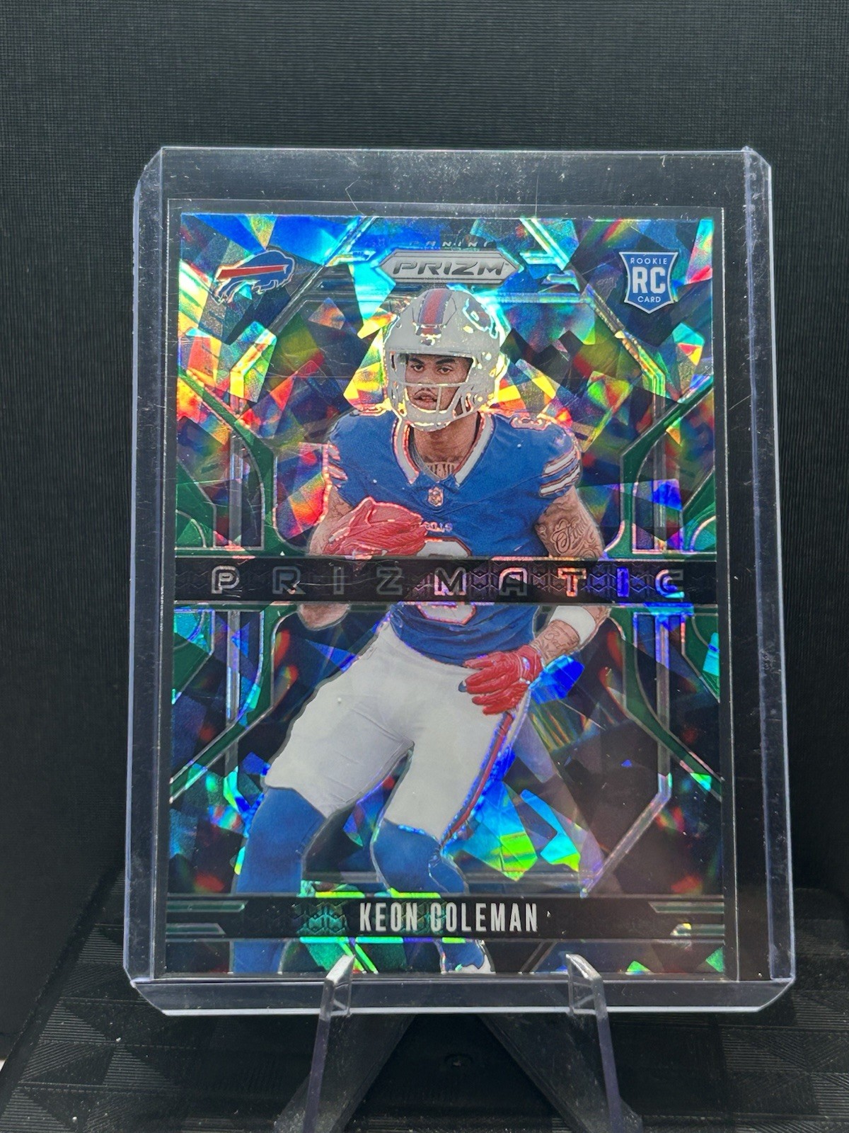 2024 Panini Prizm - Prizmatic Keon Coleman #15 Green Ice Prizm (RC)