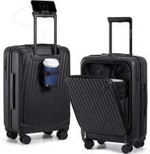 20” Carry-On Luggage – Hardshell Spinner with TSA Lock, USB Port, Front Pocket