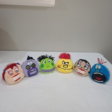 Silly Slammers Beanbag Plush set of 6 Working with tags 36,37,38,39,40,41 FAVA