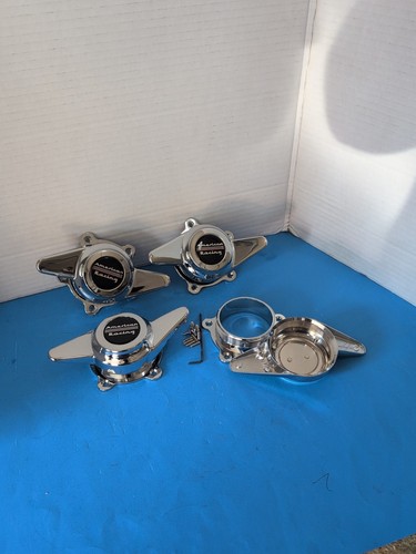 4 NEW AMERICAN RACING TORQ THRUST D CAPS 2 BAR SPINNERS VN105 WHEELS W/BLA/ AR - Bild 2 von 3