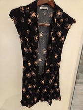 Reformation Nikita Midi Dress Garden Black Floral Print Size 2 XS