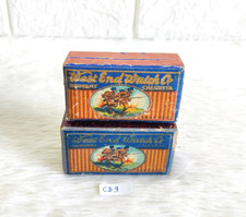 Vintage West End Watch Co Werbe Uhr Armband Leer Kartonbox Paar CD9