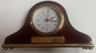 Danbury Clock Co Mahogany Quartz Wood Mantle Shelf Clock German Mvmnt Works Prop — photo 1