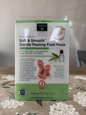 Earth Therapeutics Soft & Smooth Foot Mask - 2 Pack NWT Korean Beauty