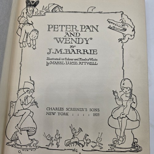 Peter Pan & Wendy J. M. Barrie Attwell Charles Scribner's 1925 Illustrated Cloth - Picture 7 of 20