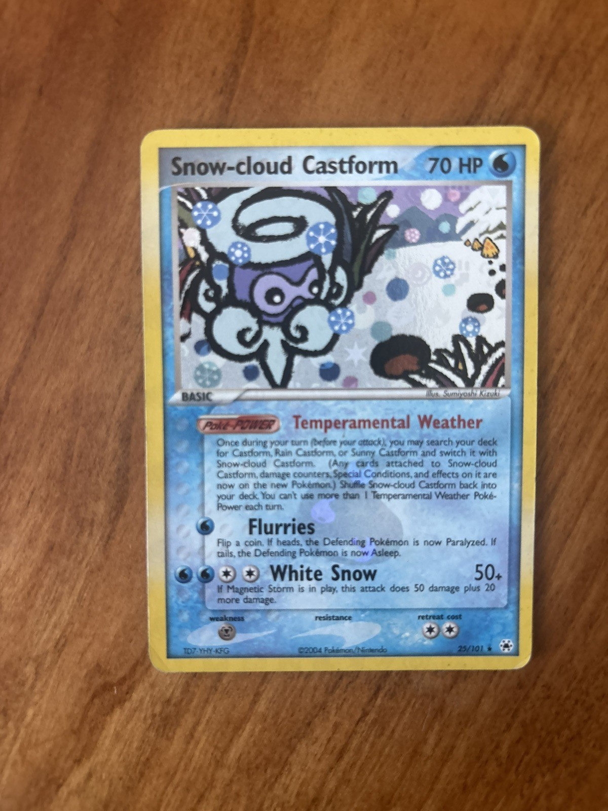Pokemon TCG Snow-Cloud Castform 25/101 Hidden Legends Reverse Holo Rare 2004 LP