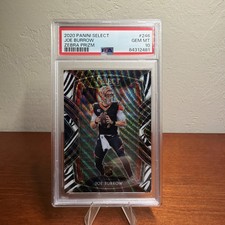 2020 Select Joe Burrow RC Zebra Prizm Club 246 Bengals PSA 10 Pop 8! Non Die Cut