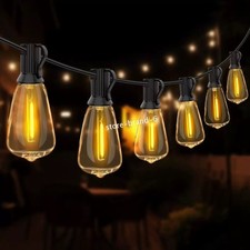 25FT - 100FT LED Outdoor String Lights Dimmable Waterproof ST38 LED Patio Lights