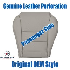 For 05-06 Acura Rsx Type-s - Passenger Bottom Genuine Leather Seat Cover Lt Gray