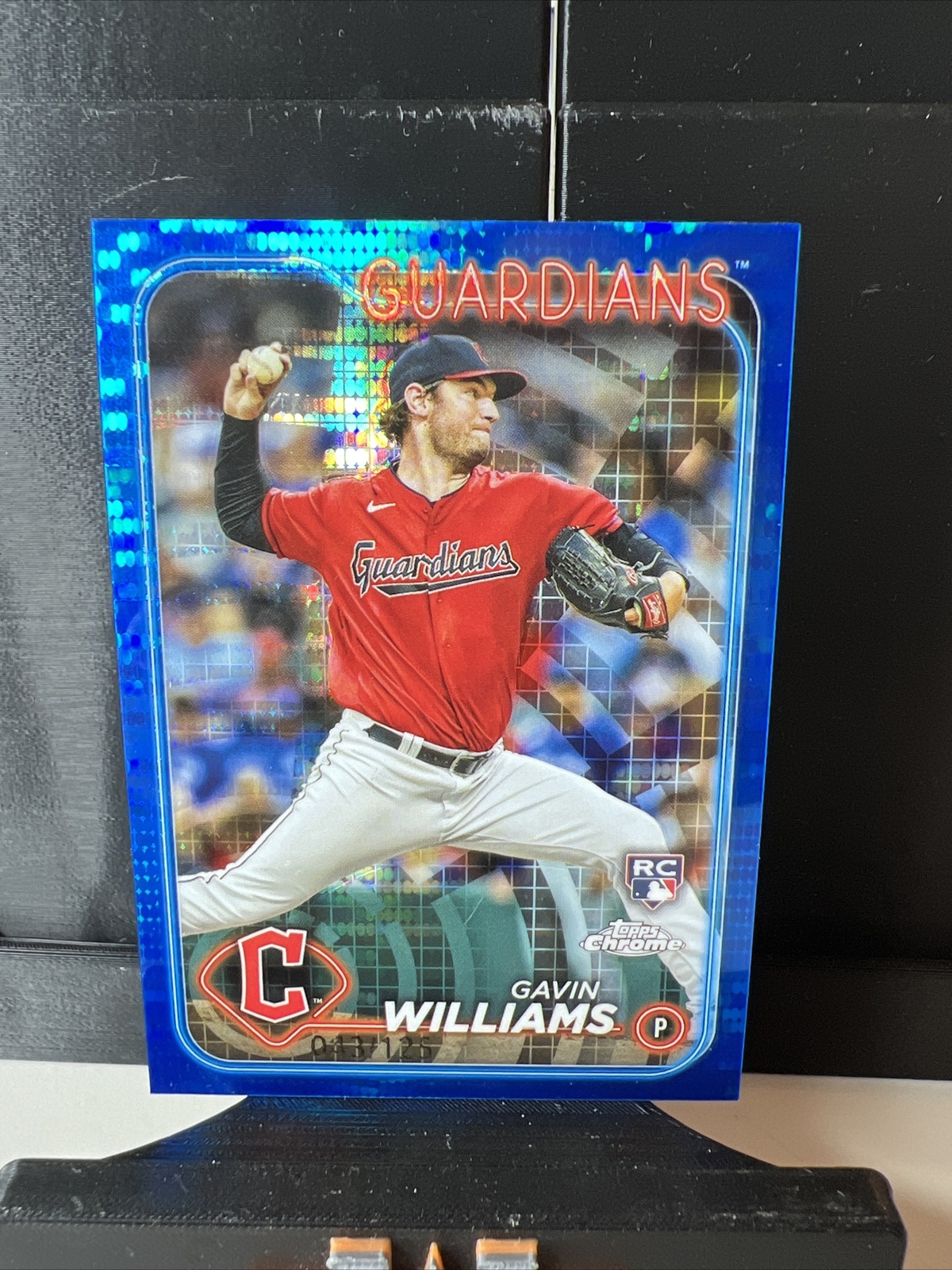 2024 Topps Chrome  Gavin Williams  Blue Sonar Refractor /125 RC #15