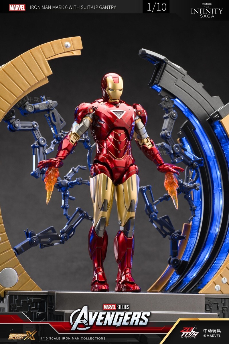 MARVEL SUIT-UP GANTRY アイアンマン　zdトイズ ZD Toys Iron Man Mark 4 & Suit Up Gantry 1:10 Scale Collectible
