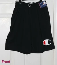 Champion men jersey short with Pockets big C logo (Black, medium size)