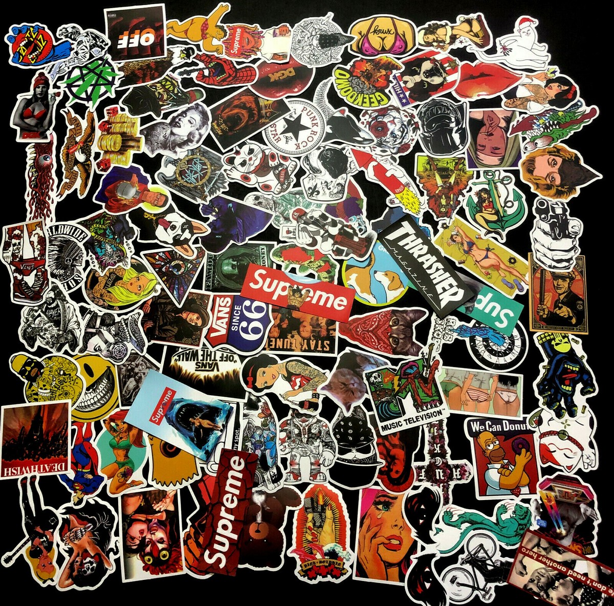 HENJIA Adesivi Cool Sticker Bomb per Laptop Skateboard Bagagli