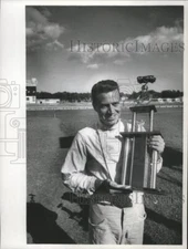 1965 Press Photo David Davis holding trophy from Young America - mjb02672