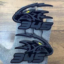 Eagle Hawk  Badges Emblem Yellow Eye Alpha for 345 , 2 Badges, Fender American