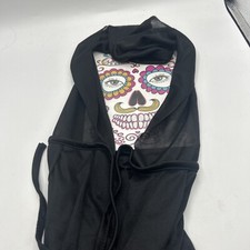 Halloween or Day of the Dead Temporary Face Tattoos  Black Costume Cape 18"x52"