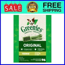 Greenies Original Teenie Natural Dry Dental Treats for Dogs, 27 oz (96 Treats)