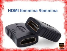 ADATTATORE HDMI Giunto Femmina / Femmina Accoppiatore Cavo HD 1080p oro 2 prese