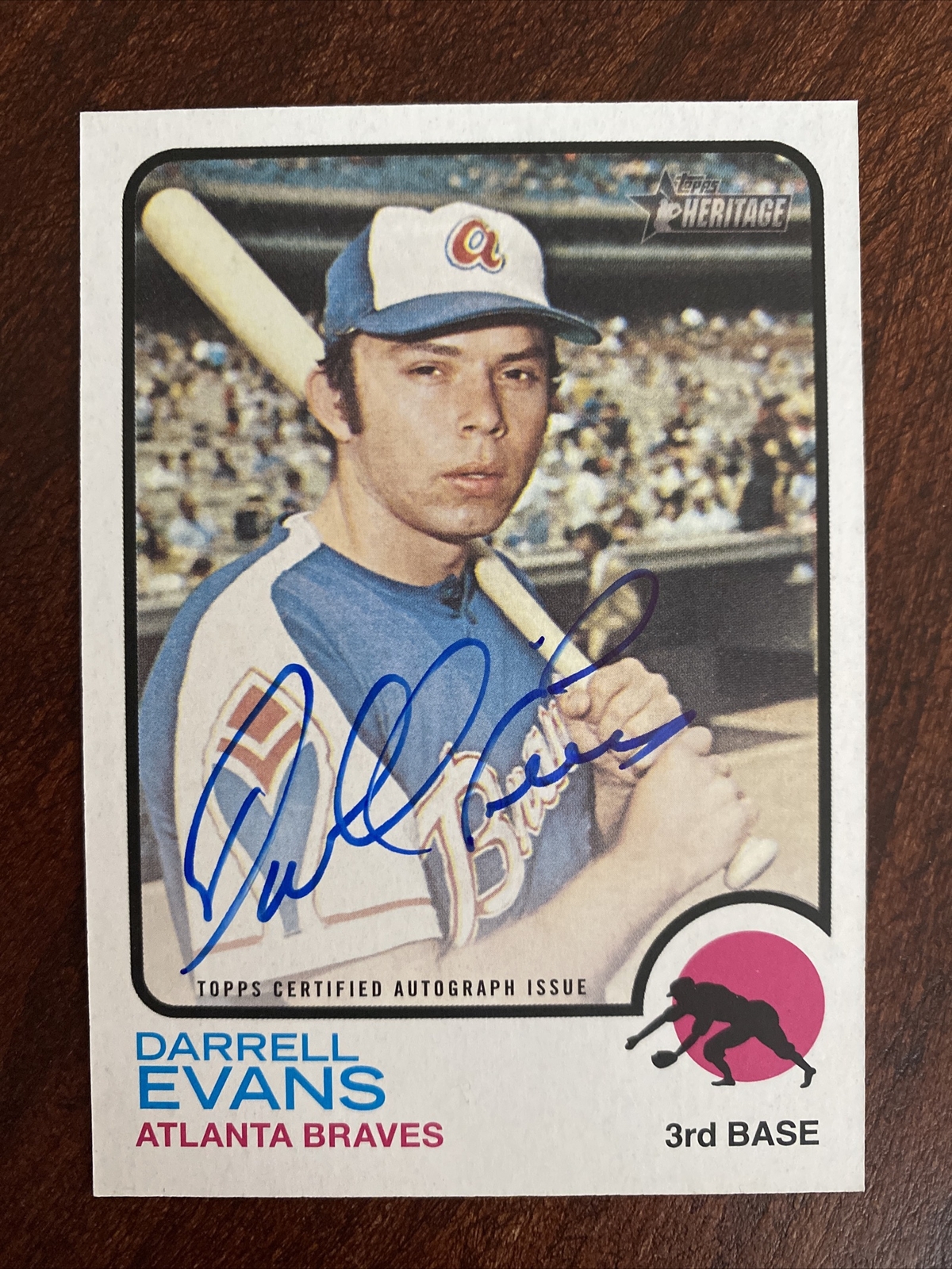 2022 Topps Heritage Darrell Evans Autograph Auto #ROA-DE Braves G364