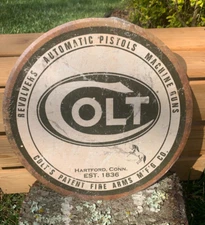 Colt Revolvers Automatic Pistols Tin Metal Classic Sign Wall Garage Shop Decor 