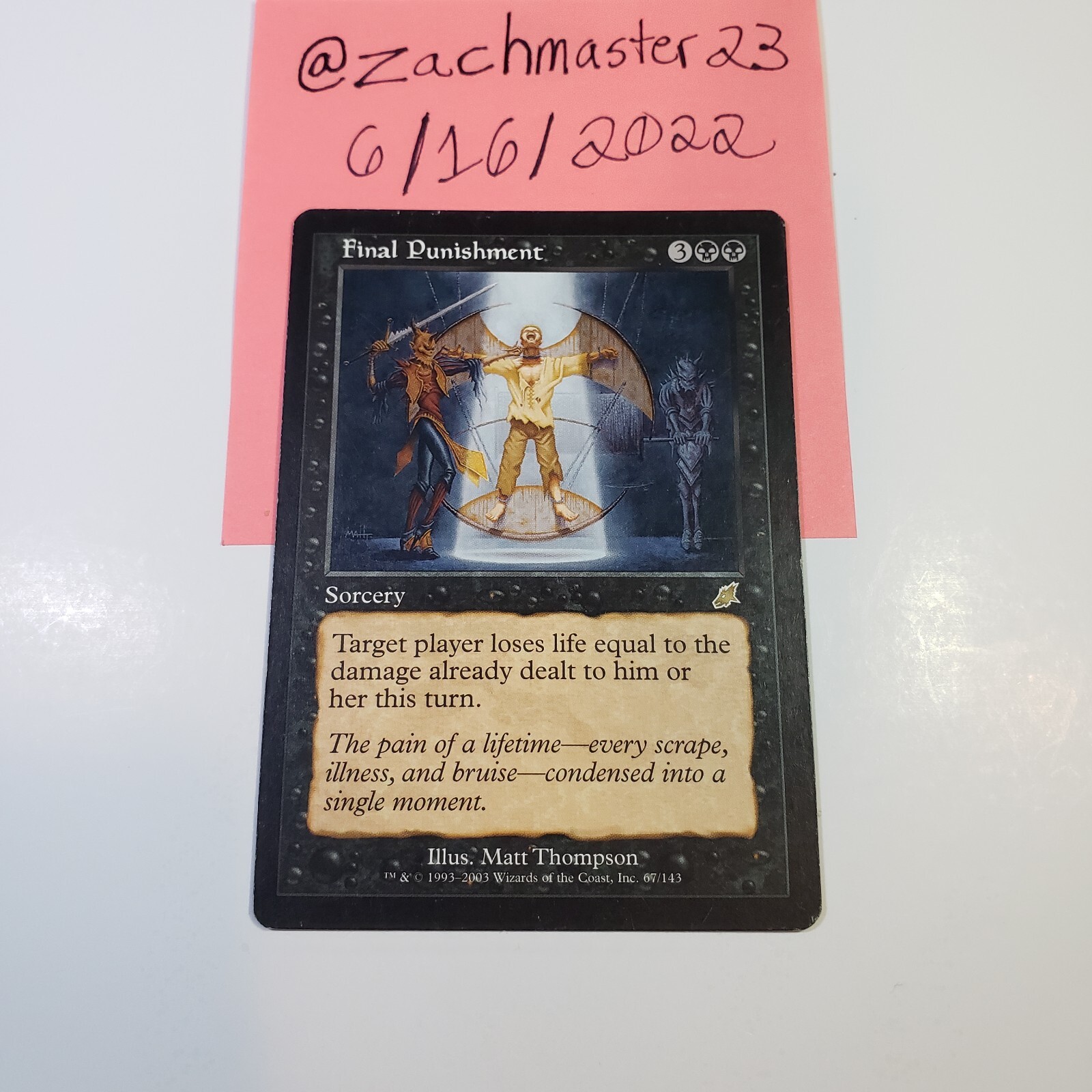 Final Punishment Scourge: Magic the Gathering Card - MTG - LP - (Box4)