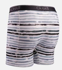 Cariloha Bamboo Boxer Briefs - Slate Distressed Stripe - Small