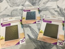 Crafter's Companion Gemini 5" x 7" 3D Embossing Folder Prints - SET OF 3 New