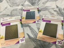 Crafter's Companion Gemini 5" x 7" 3D Embossing Folder Prints - SET OF 3 New