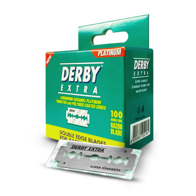 Derby Extra Super Stainless Grün Double Edge Rasierklingen 100 Stück