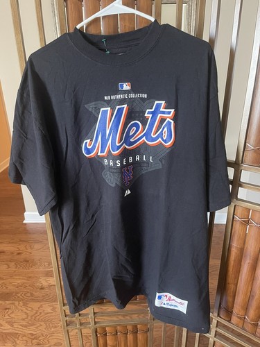 Camiseta Negra New York Mets MLB Colección Auténtica Grande Alta - Imagen 1 de 9