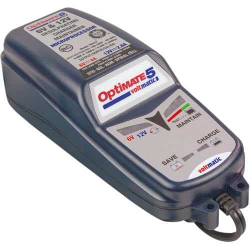 Tecmate Optimate 5 TM-223 Voltmatic Automatic Charger for 6V and 12V Batteries - Picture 1 of 2