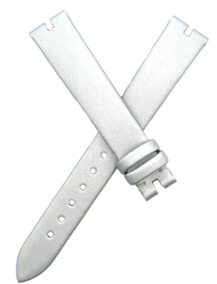 Chopard 14mm x 12mm Silver Satin Women's Watch Band Strap 105/70