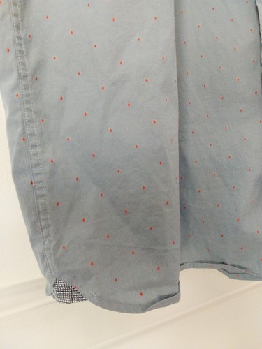 TED BAKER LONDON, ARMPIT TO ARMPIT 21 in,SHORT SLEEVE BUTTON UP SHIRT,GREY +DOTS - Picture 9 of 24