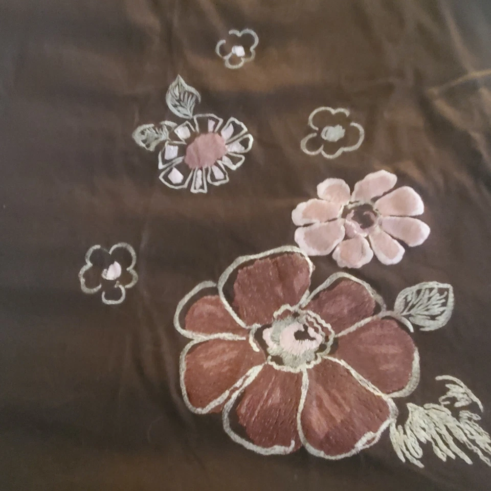 Falda para mujer Studio Y talla 9 marrón adornada floral Foto 2 de 4