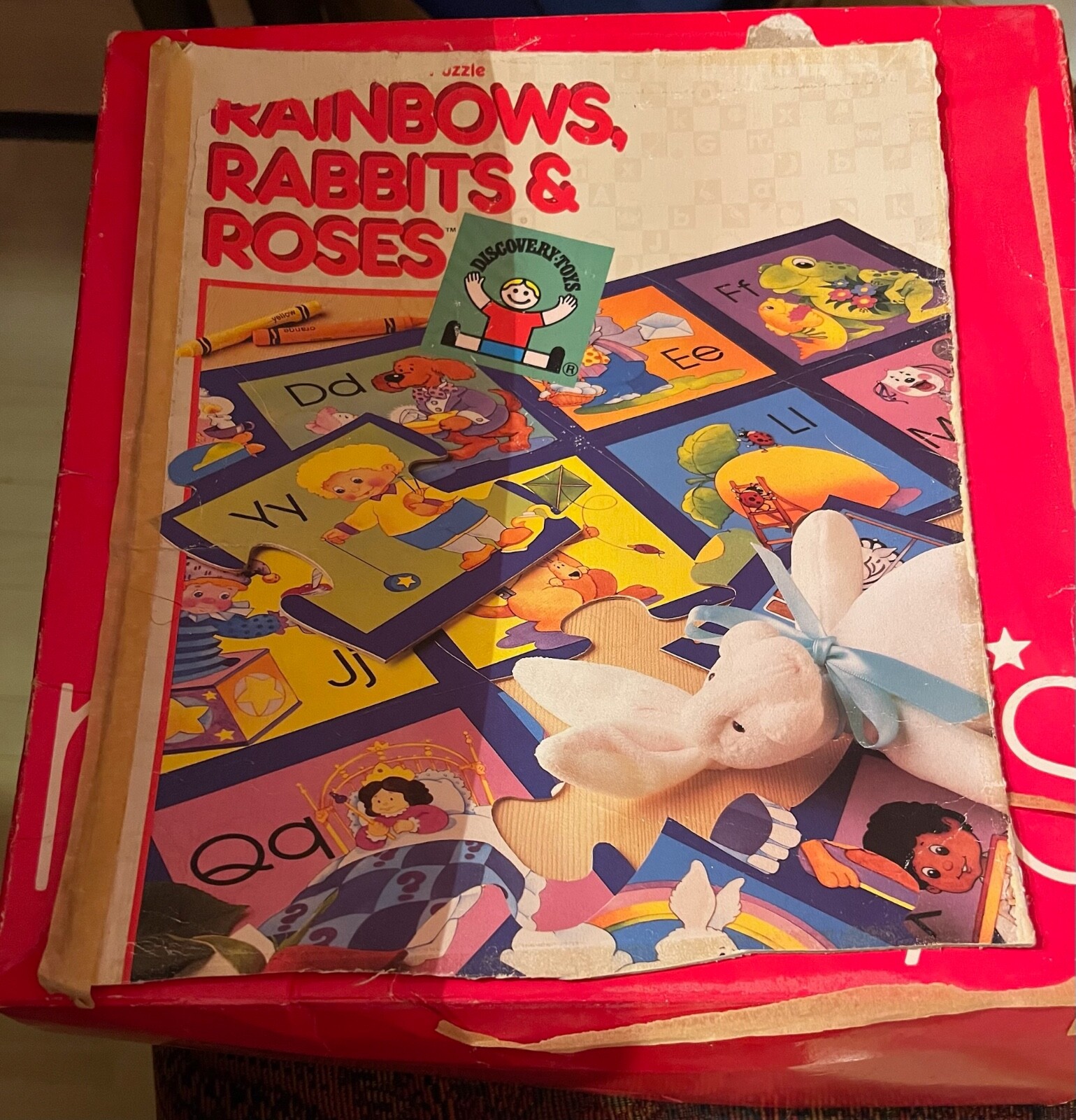 Rabbits Ruzzle RAINBOWS RABBITS ROSES Phonic Alphabet Puzzle ~ Discovery Toys Complete ...