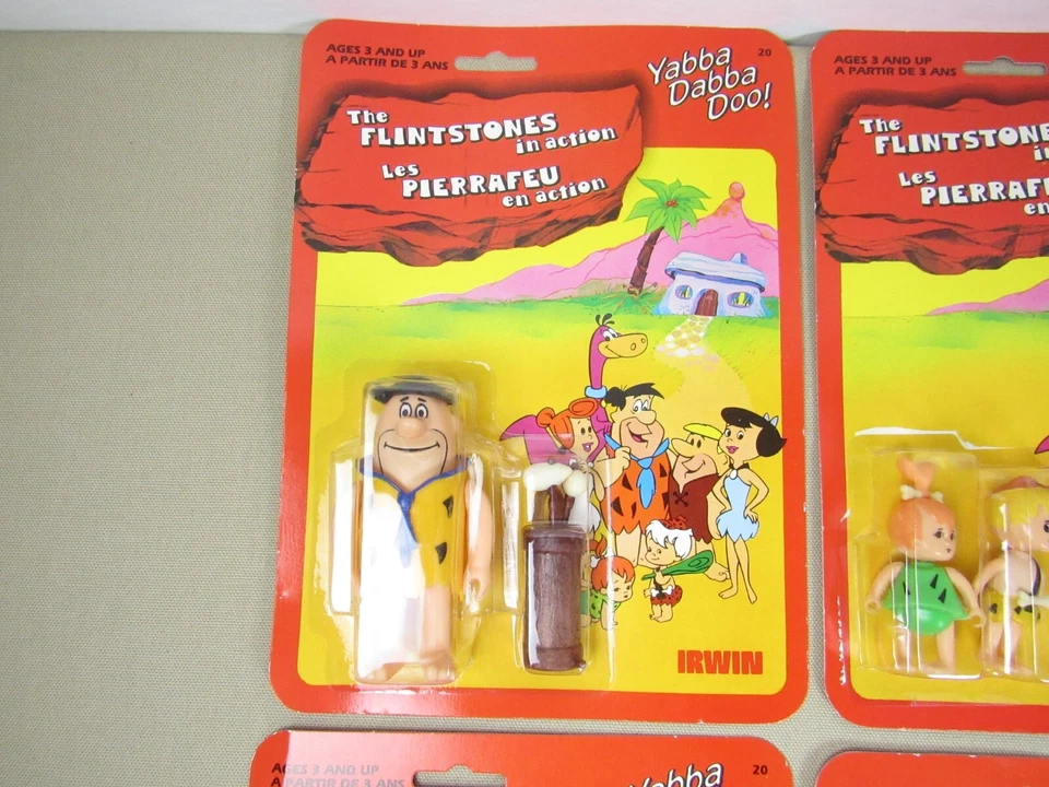 Rare The Flintstones Complete Carded Figure Set by Irwin Hanna-Barbera 1985 - Image 2 of 4