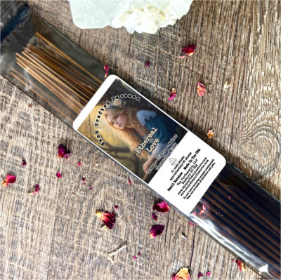 ETHEREAL LOVE 11''Natural Incense Sticks Hand Crafted Fruity~Floral~Amber~Vanilla