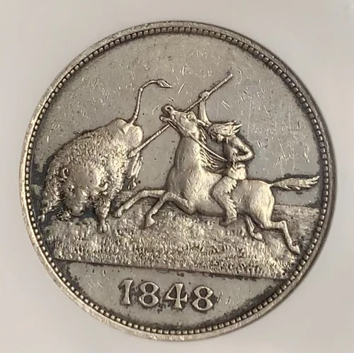 1898 ~ SC$1 HK-281 Nebraska ~ NGC AU50 ~ Trans-Mississippi Expo ~ Silver Medal