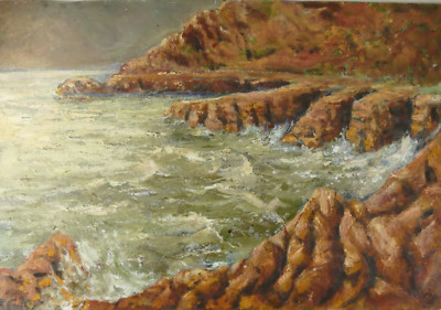 Robert Eid 1992 Öl auf Presspappe Blanker Hans 40x60 cm MÄ-216