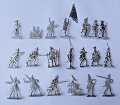 Zinnfiguren : 20 Soldats Autrichiens Guerre De 7 Ans à Peindre