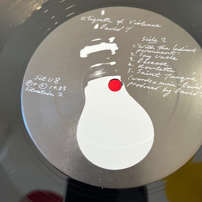 バウハウス デイビッド J Etiquette of Violence LP David J (Bauhaus) - Etiquette Of Violence 1983 Lyric Inner Sleeve