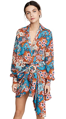 lora printed mini dress Buy Reiss Burgundy/Cream Lora Printed Tie-Waist Flippy Mini Dress from Next USA