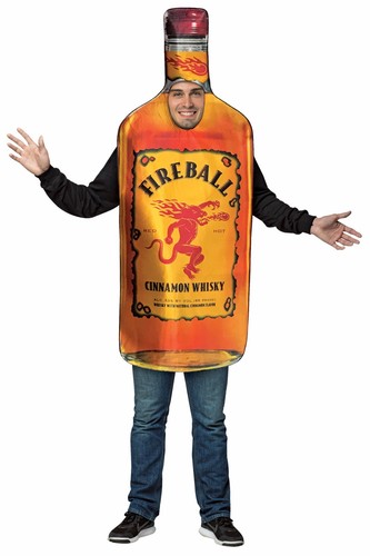 Rasta Imposta Feuerball Whiskey Get Real Flasche Adult Herren Halloween Kostüm - Bild 3 von 3