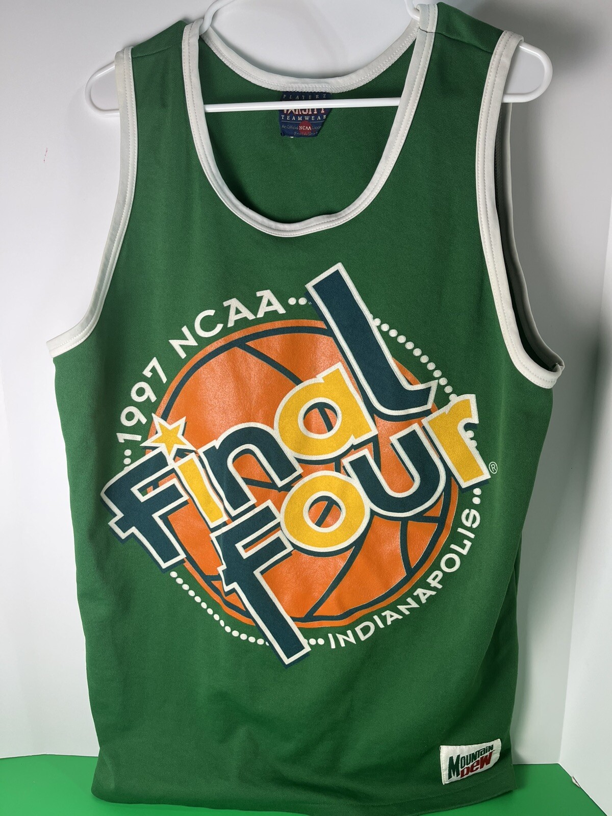 Vintage Indianapolis XL 1997 NCAA Final Four Green Jersey Mountain Dew Size