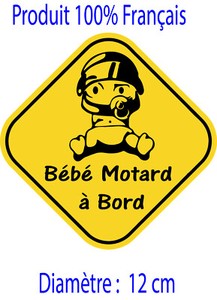 Autocollant Bebe A Bord Autocollant Baby On Board Multi Surface Bikers Motard Ebay
