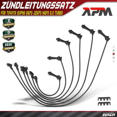 6x Zündleitungssatz Zündkabel für Toyota Supra GA70 JZA70 MA70 3.0 Turbo
