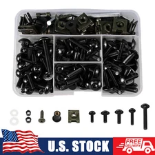 Universal Motorcycle Bodywork Kit Fender Windshield Screw Nuts Washers 155PCS