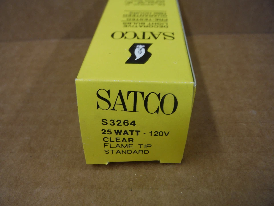 Satco Flame Tip Bulb Clear 25W 120V S3264 - Image 2 of 2