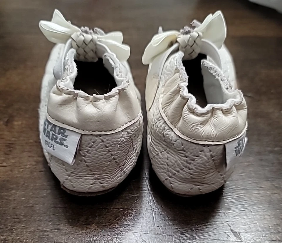 Disney Starwars Baby Girl Leather Princess Lea Shoes Sz 18/24 Months - Image 2 of 4
